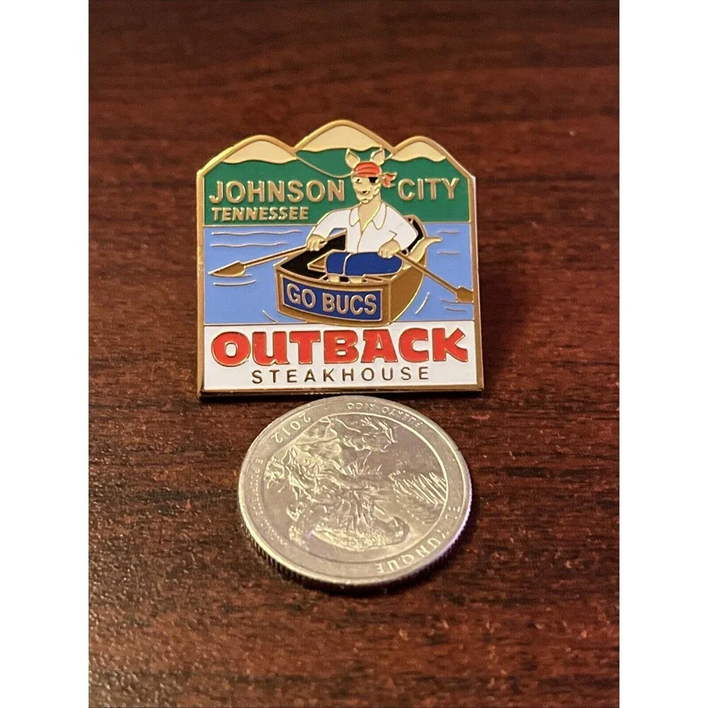 Outback Steakhouse Johnson City Tennessee Go Bucs Kangaroo Lapel‎ Hat Pin